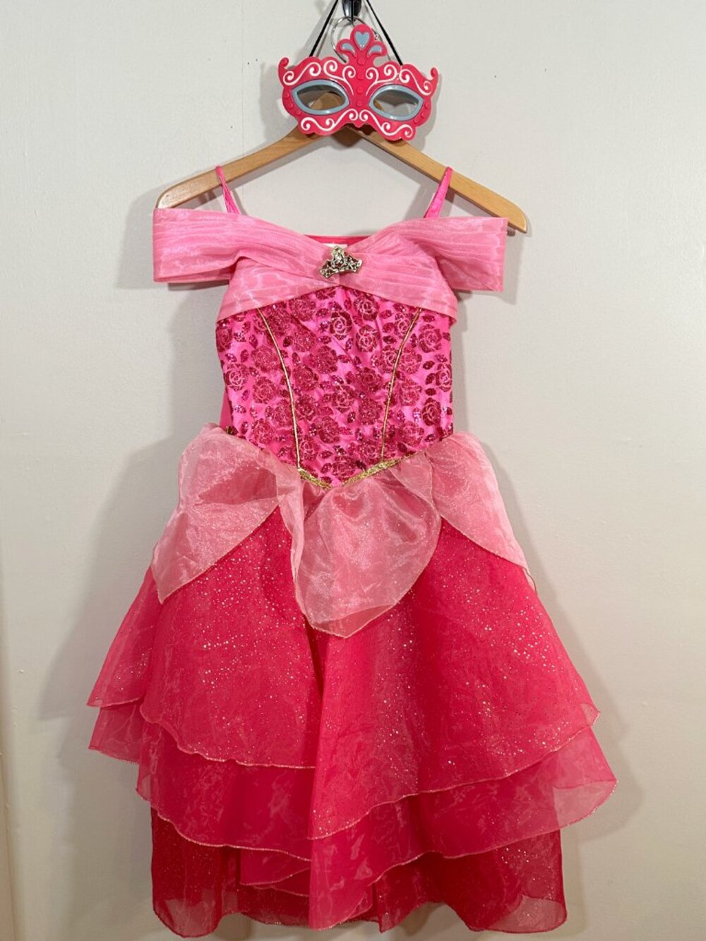 Disney Store Princess Aurora Sleeping Beauty Halloween Costume Dress Girl 9/10 - Picture 3 of 16